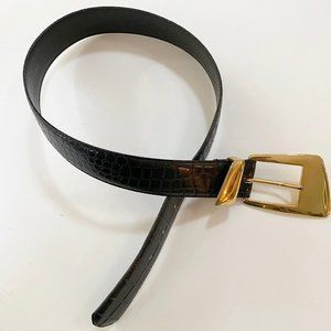 Toledano reptile embossed leather belt size S